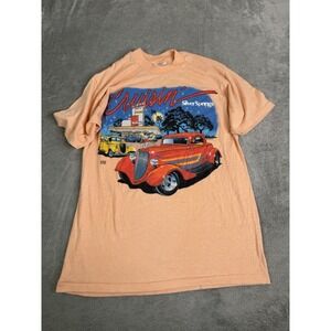 Vintage 80s Cruisin Silver Springs Car T Shirt Men's Size Large Orange